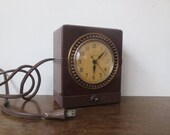 Vintage 39 40s General Electric Art Deco Bakelite Timer Clock, AS IS For Display or Repair