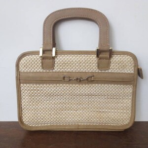 Vintage 1970s Mary Ann Rosenfeld Small Woven Straw Vinyl Purse With Lots of Pockets and Killer Horseshoe Detail Etsy Australia
