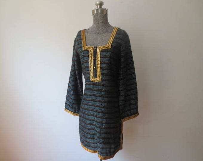 Vintage '60s/'70s Egyptian Style Woven Tunic Striped - Etsy