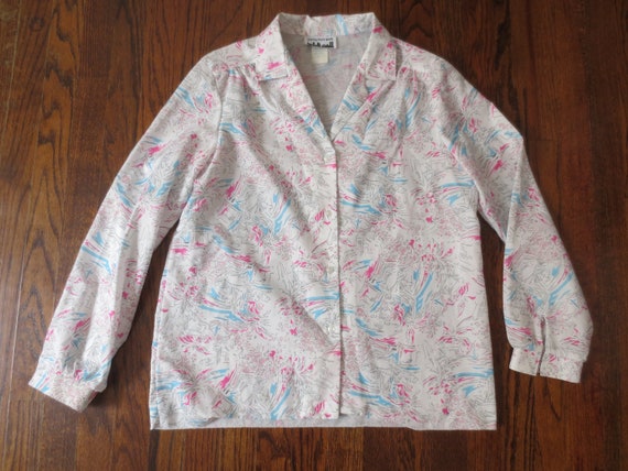 Vintage 1970s/80s Blouse Perry New York Thin Bree… - image 5