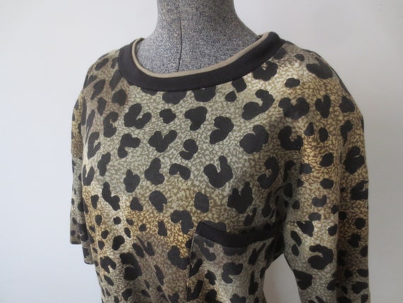Vintage 80s Leopard T-Shirt Peter Popovitch Overs… - image 4