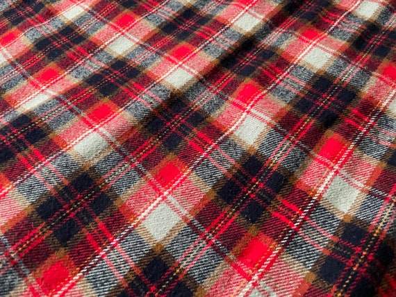 Vintage Flannel Shirt 1970s Men's Esquire Plaid F… - image 9