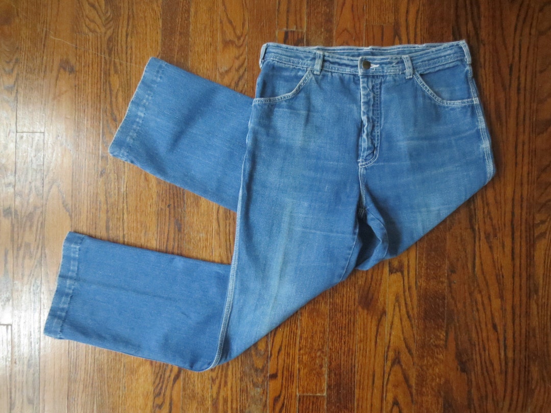 Vintage WOLFMAN Jeans 1970s Relaxed Fit Straight Leg & - Etsy