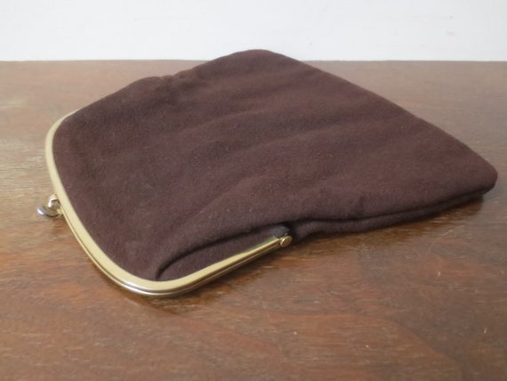 Vintage 1940s/50s Ingber Chocolate Wool Folding K… - image 2