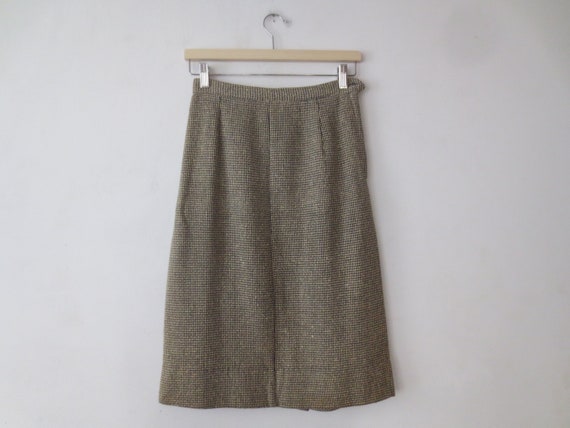 Vintage Pencil Skirt 1950s Gorgeous Navy/Cream Te… - image 1