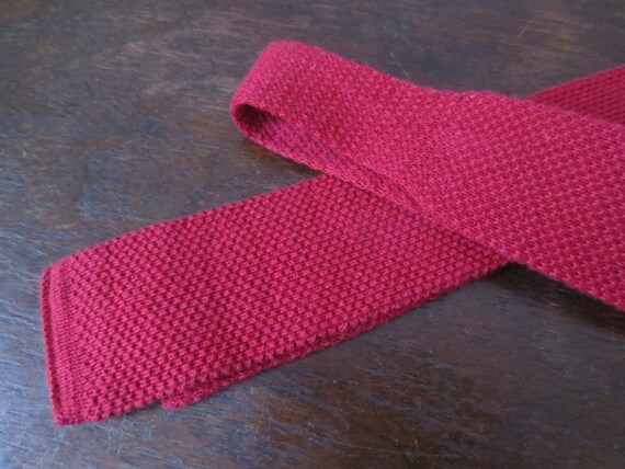 Vintage Knit Necktie 1970s Classic Collection Tie… - image 7