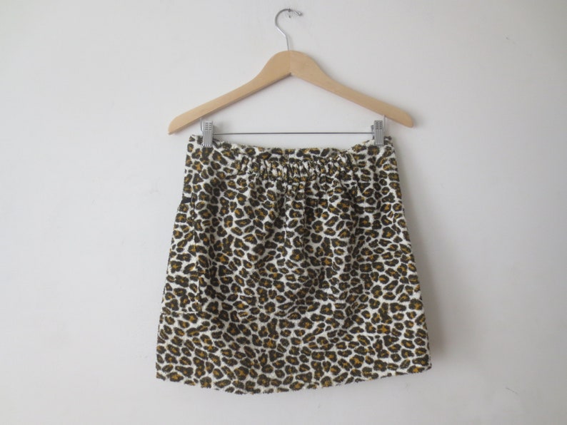 Vintage /'60s/'70s Jockey Bath Kilt in Leopard Print Terrycloth Adjustable Snap Closures Back Elastic Waist Small Med Large Front Pocket
