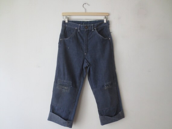 Vintage 1940s Workwear Jeans Aldens Threadbare Di… - image 1