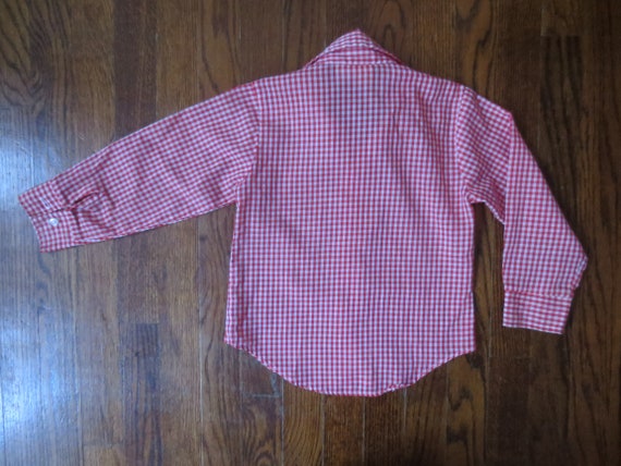 Vintage Kids Sears Perma-Prest Gingham Button Dow… - image 5