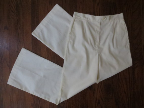 Vintage '70s College Town Creamy Cotton/poly Twill Wide - Etsy