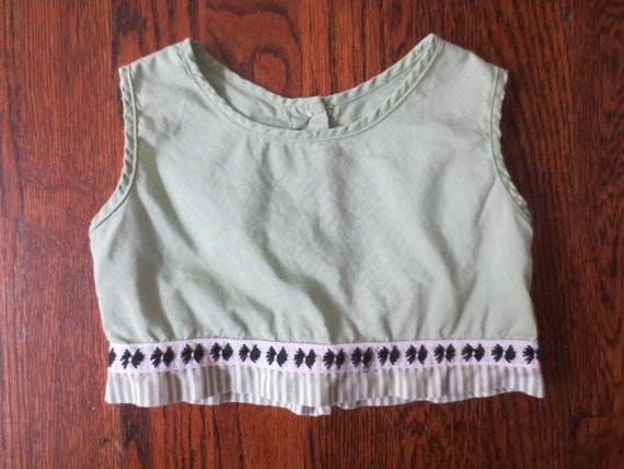 Vintage Girls Top 1950s Toddler's Sleeveless Crop… - image 3