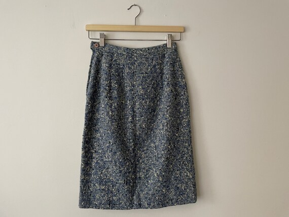 Vintage Tweed Skirt 1960s Sears Chunky Woven Wool… - image 2