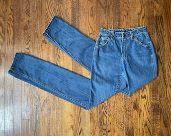 Vintage Jeans 1970s Sears JR Bazaar JTF Jeans That Fit High Waisted Medium Wash All Cotton Denim 24/25 x 36