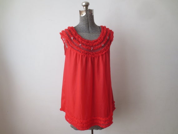 Vintage Babydoll Nightie 1950s Penney's Adonna Br… - image 1