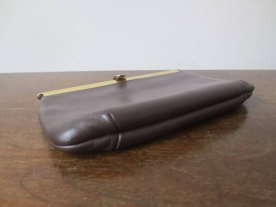 Vintage Leather Purse 1970s Ande Small Chocolate … - image 6