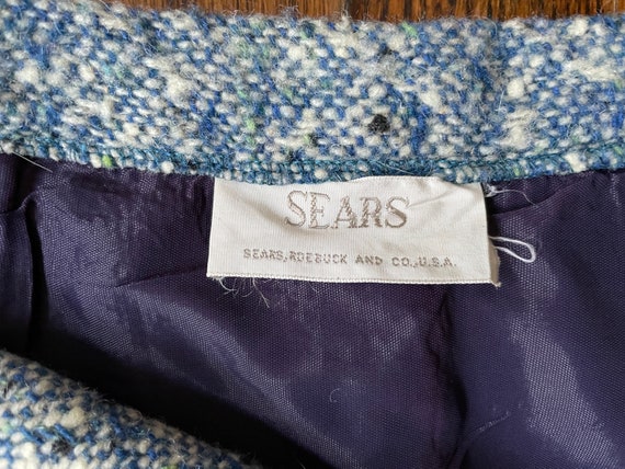 Vintage Tweed Skirt 1960s Sears Chunky Woven Wool… - image 7