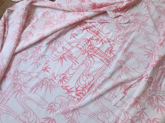 Vintage Kimono Robe 1950s/1960s Paper Thin Bamboo… - image 10