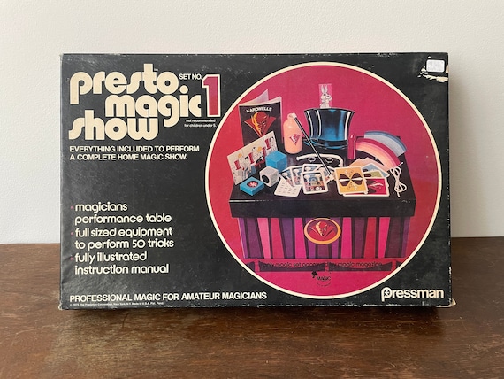 Vintage Presto Magic Show 1975 Set No. 1 par Pressman avec Performance  Table & 50 Tricks vintage Game Night -  France