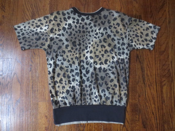 Vintage 80s Leopard T-Shirt Peter Popovitch Overs… - image 6