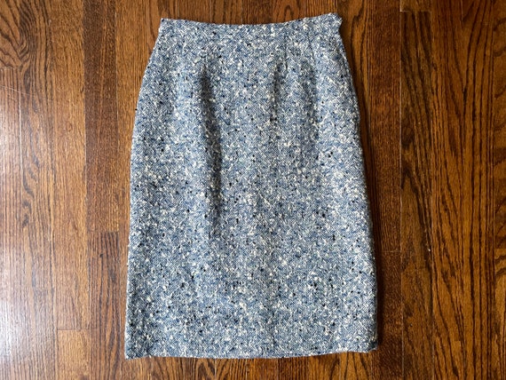 Vintage Tweed Skirt 1960s Sears Chunky Woven Wool… - image 3