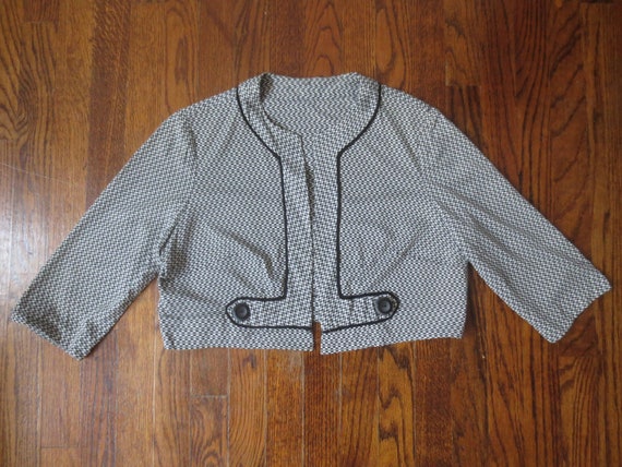 Vintage 1940s Rayon Bolero Jacket Cropped Dress J… - image 5