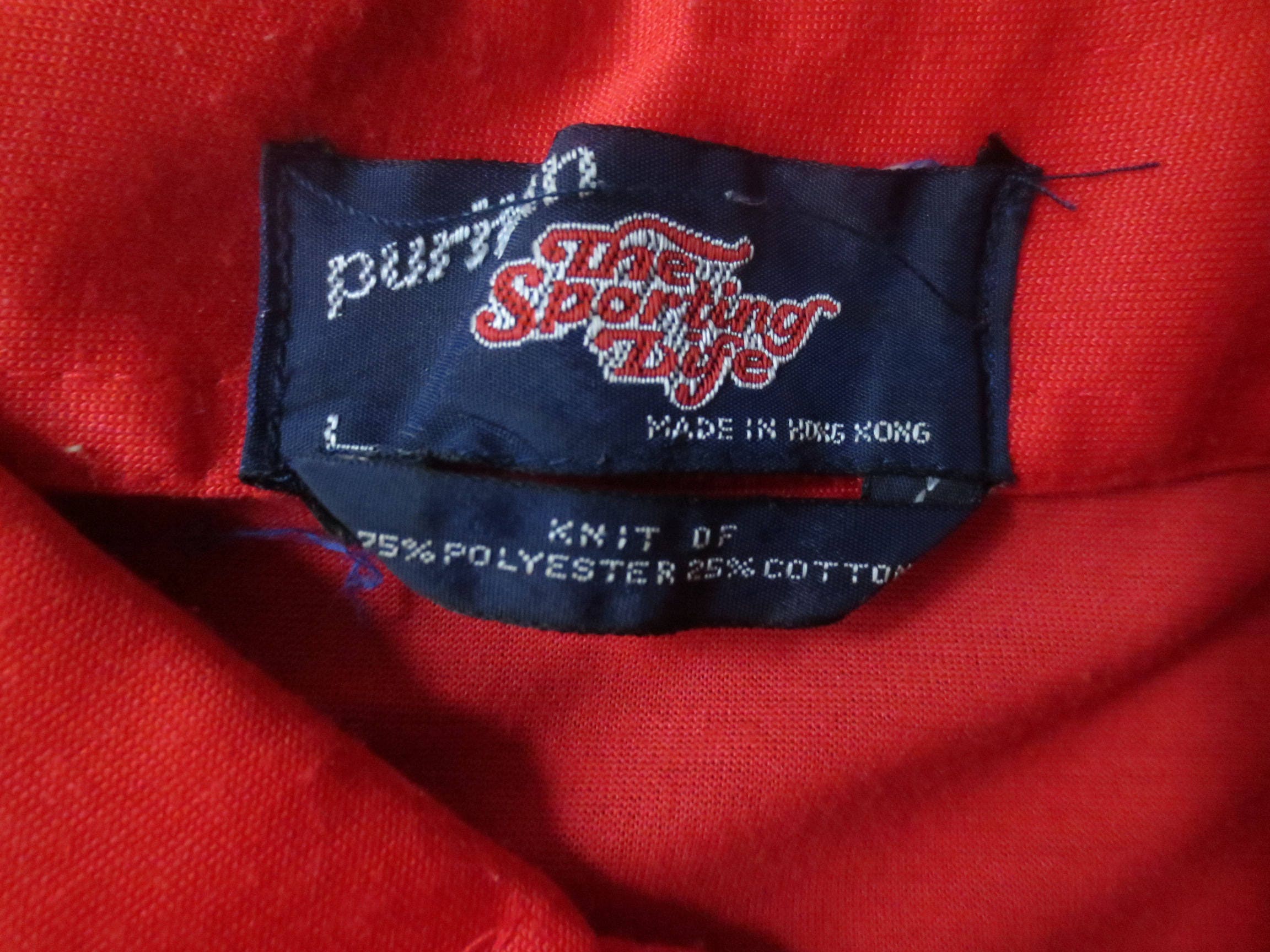 Vintage '70s Puritan The Sporting Life Red Cotton/Poly | Etsy