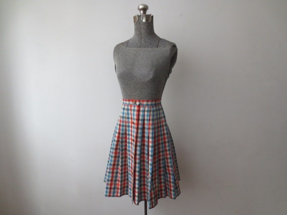 Vintage '50s White Stag Red, White & Blue Tattersa