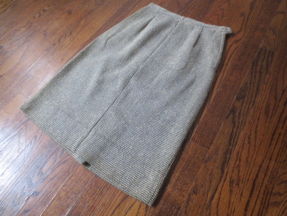 Vintage Pencil Skirt 1950s Gorgeous Navy/Cream Te… - image 9