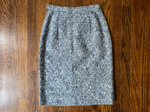 Vintage Tweed Skirt 1960s Sears Chunky Woven Wool… - image 4