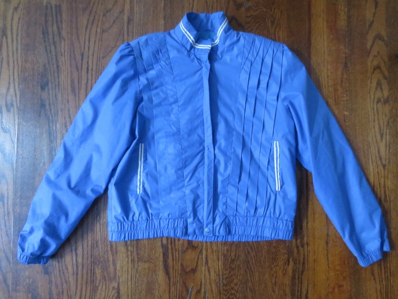 Medium Vintage /'70s/'80s Jerry/'s Angels Jacket w Killer Pleated Detailing Lightweight Spring Jacket
