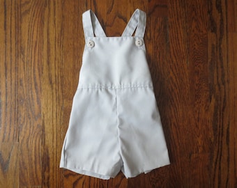 Vintage Toddler Overalls 1960s/70s Health-Tex Permanent Press Gray Overall Shorts 18 Months