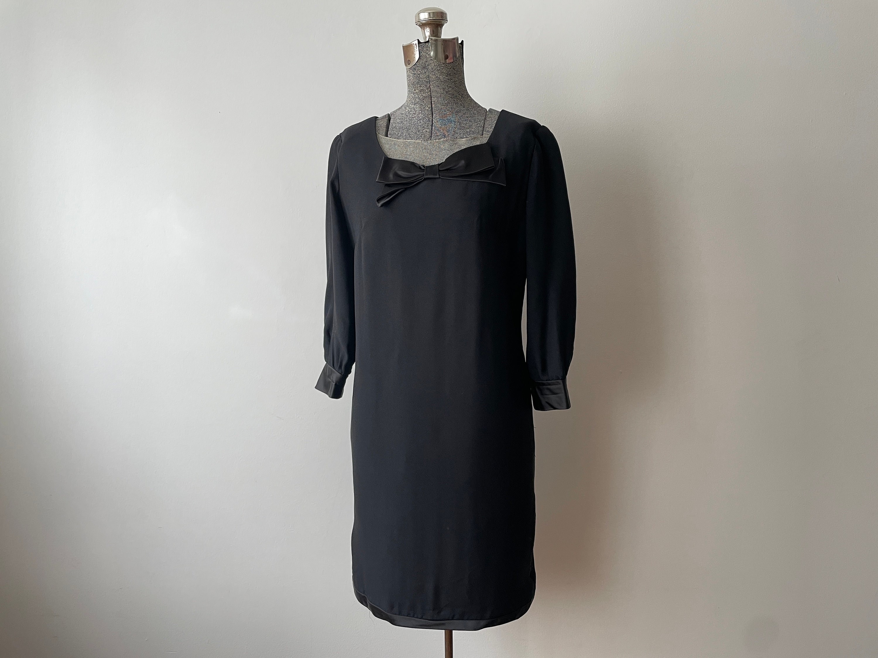 Vintage Cocktail Dress Gorgeous Matte Black Crepe With - Etsy