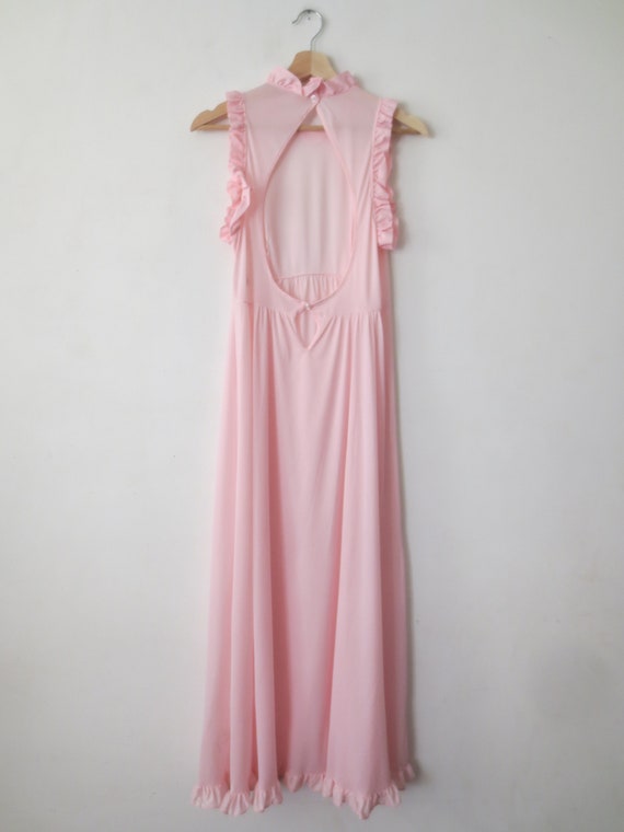 Vintage 1960s/70s Nightgown Empire Waist with Ruf… - image 6