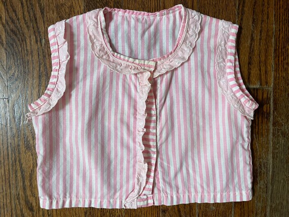 Vintage Toddler Overall Romper Set 1950s/60s Pink… - image 7