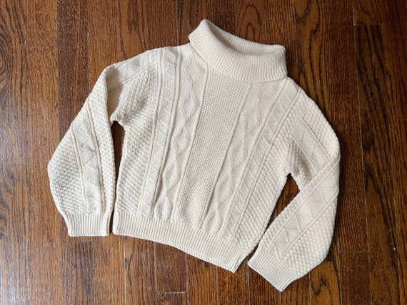 Vintage Kids Cable Knit Sweater 1960s/70s An Orig… - image 1