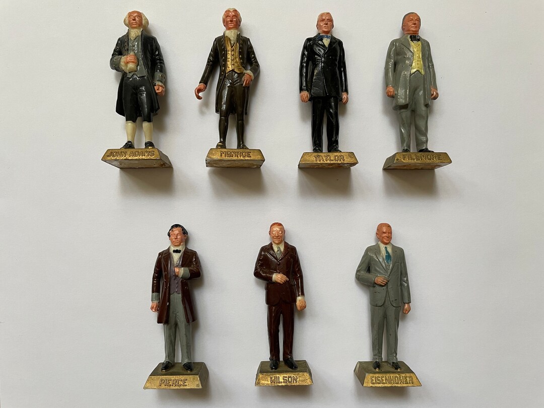Vintage Marx President Figurines Marx Toys 2.75 Inches Tall Adams
