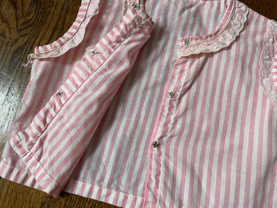 Vintage Toddler Overall Romper Set 1950s/60s Pink… - image 8