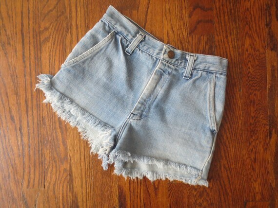 Vintage '70s JCPenney Carol Evans Cutoff Jean Shorts, Daisy Duke Style, Junior/Teen, 24/25 Inch Waist