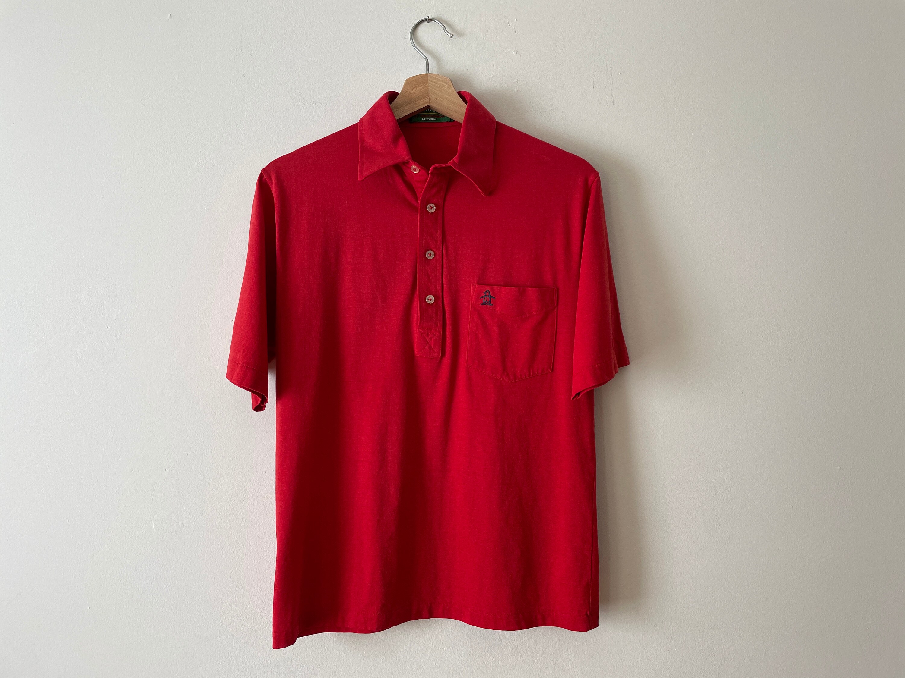 Original Penguin, Shirts, Retro Ribbed Penguin Polo Medium Fits Like A  Small