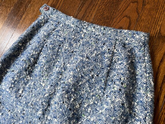 Vintage Tweed Skirt 1960s Sears Chunky Woven Wool… - image 8