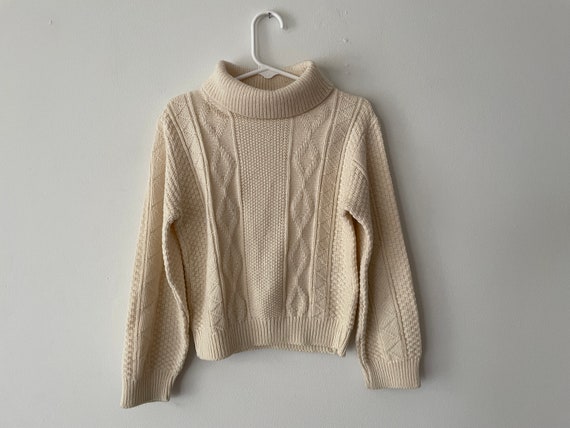 Vintage Kids Cable Knit Sweater 1960s/70s An Orig… - image 2