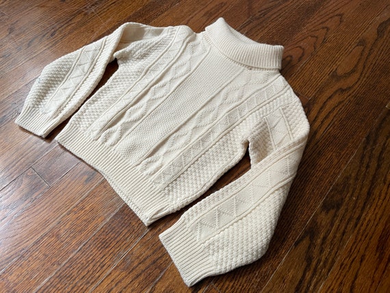 Vintage Kids Cable Knit Sweater 1960s/70s An Orig… - image 6