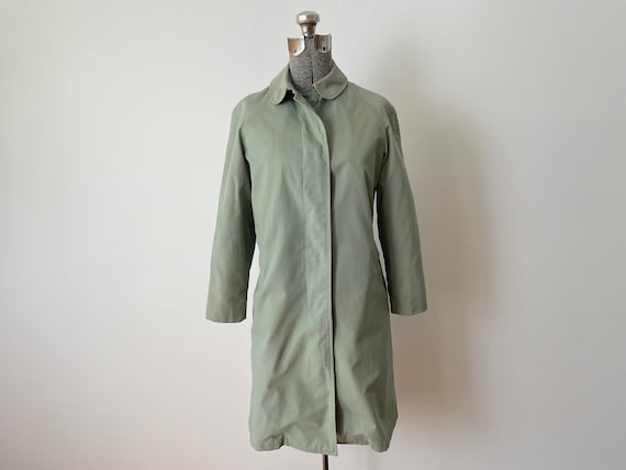 Vintage Trench Coat 1960s Miss Brent Hidden Butto… - image 1