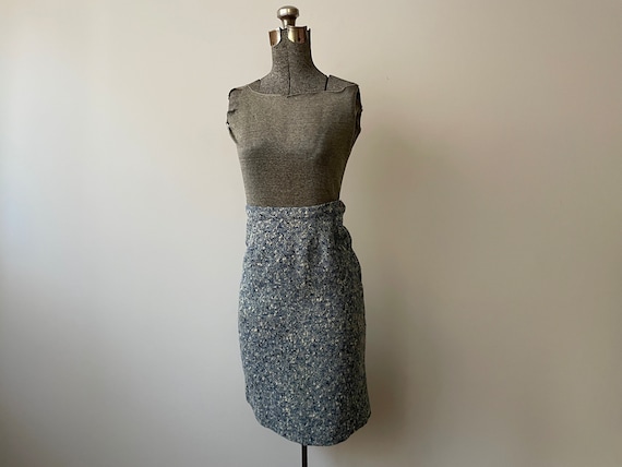 Vintage Tweed Skirt 1960s Sears Chunky Woven Wool… - image 10
