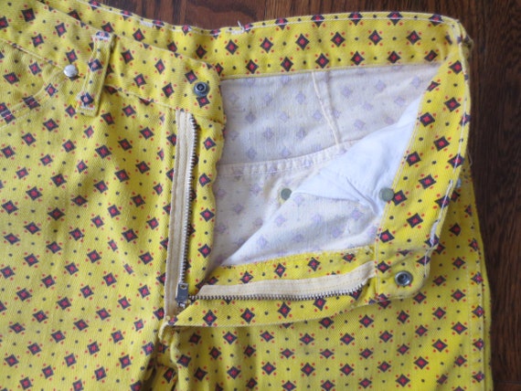 Vintage Wrangler Shorts 1960s/1970s Bright Yellow… - image 6