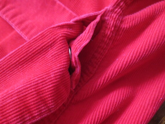 Vintage 1950s Sears Robe Red Corduroy with Snap-I… - image 9