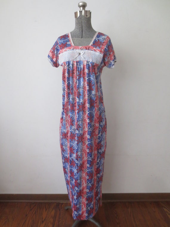 Vintage Loungewear Dress 1970s Psychedelic Stripe… - image 2