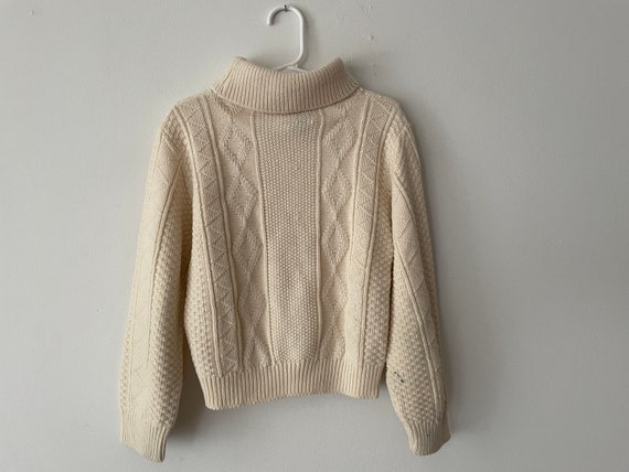 Vintage Kids Cable Knit Sweater 1960s/70s An Orig… - image 3