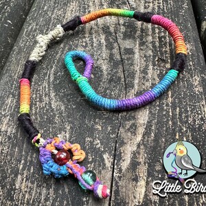 Radiant Rainbow Hemp Reusable Hair Wrap Dread Extension