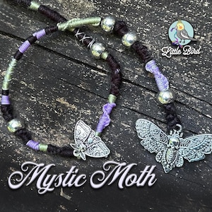 Mystic Moth Hand Crafted Reusable Whimsy Goth Hair Wrap Dread Extension